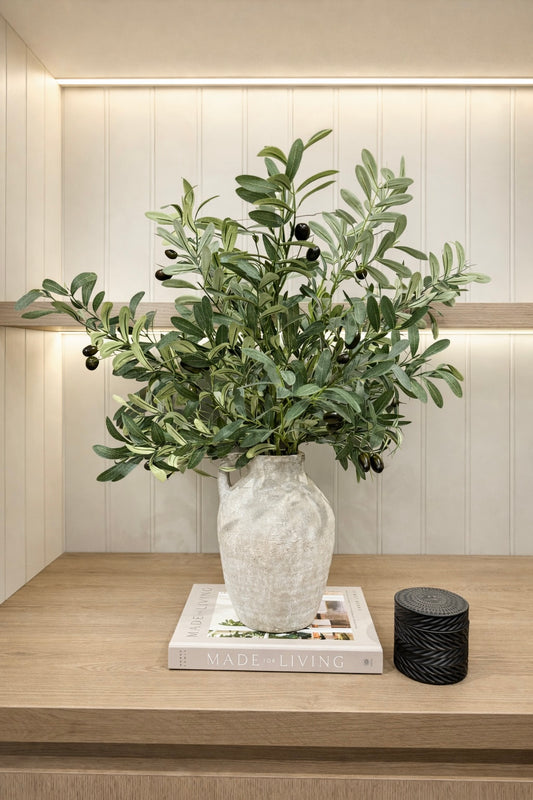 Faux olive arrangement