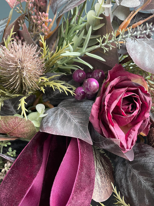 Wild Autumn rose wreath