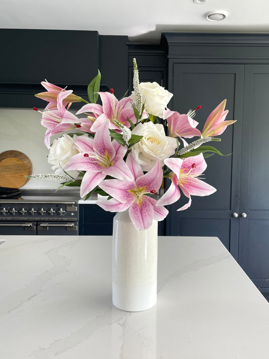 Lily & rose arrangement