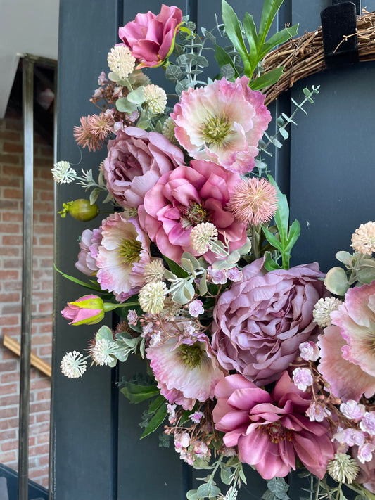 Wild mauves half wreath