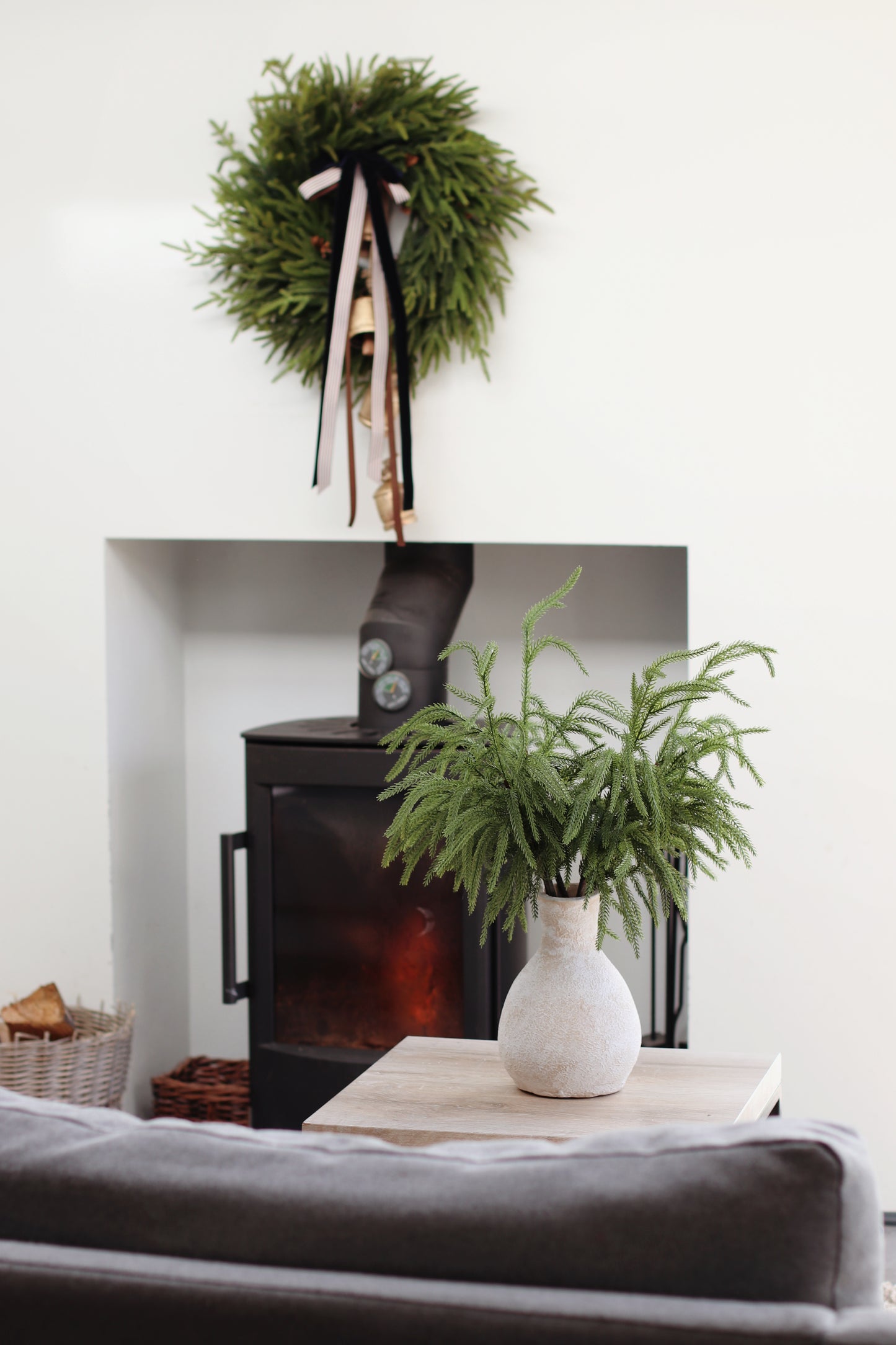 Faux norfolk pine arrangement