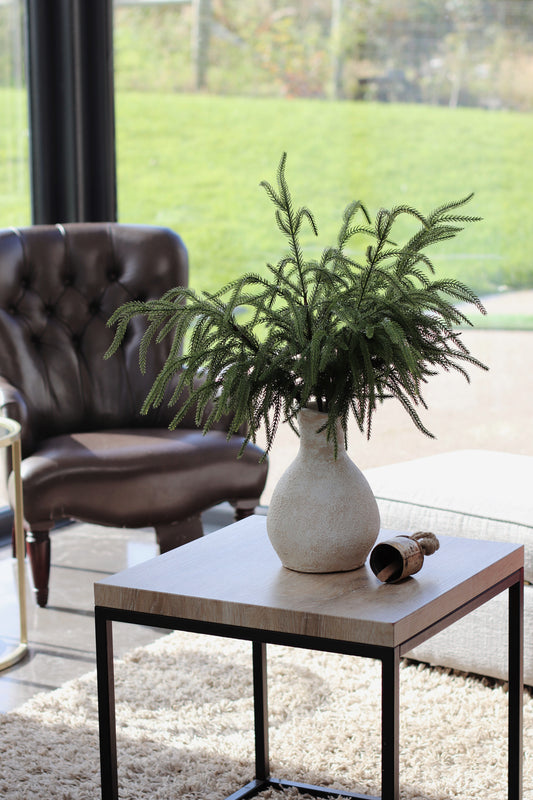 Faux norfolk pine arrangement
